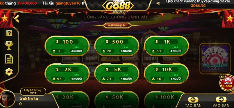 Chinh Phục Mậu Binh Tại Go88 Đẳng Cấp Với Chiến Thuật Siêu Phàm