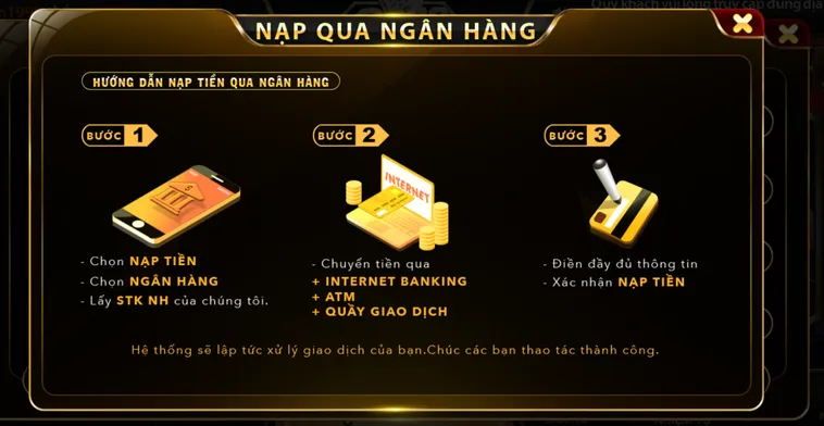 Hướng Dẫn Nạp Tiền Go88 Qua Ngân Hàng Nhanh Chóng An Toàn Với Hệ Thống Tự Động Hóa Hiện Đại