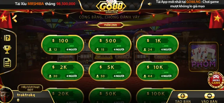 Sức Hút Khó Cưỡng Của Tựa Game Phỏm Tại Go88 Đẳng Cấp Thế Giới