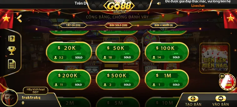 Chinh Phục Đỉnh Cao Tiến Lên Miền Nam Tại Go88 Với Những Ván Bài Đẳng Cấp