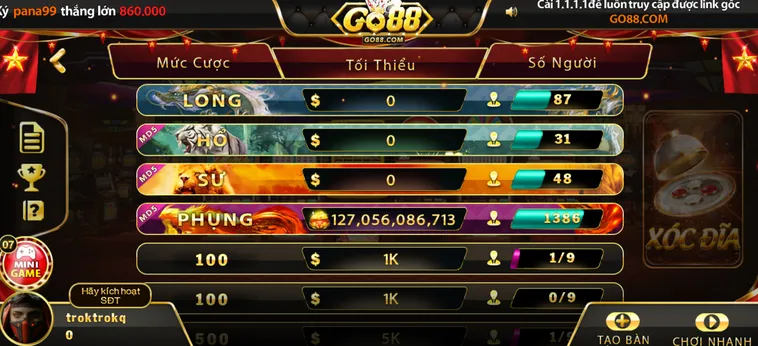 Khám Phá Thế Giới Casino Xóc Đĩa Tại Go88 Với Những Trải Nghiệm Đỉnh Cao